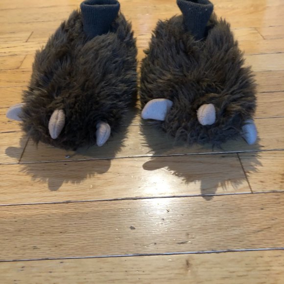 Cute Fuzzy Kids' Animal Bear Claw Slippers - Picture 3 of 5